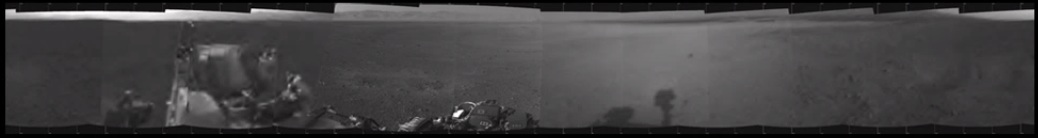 Náhled mozaiky snímků z navigačních kamer MSL/Curiosity