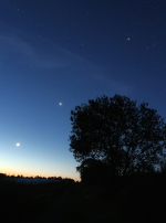 Plejády, Jupiter, Venuše a Měsíc. Autor: Vilém Heblík