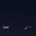 Venuše u Regula na začátku října 2012 - ikonka. Data: Stellarium
