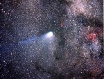 Halleyova kometa v roce 1986. Autor: KAO/NASA.