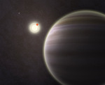 Představa objevené exoplanety PH1 v soustavě čtyřhvězdy Autor: Haven Giguere/Yale University