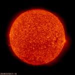Slunce ve vodíkové čáře. Autor: NASA.