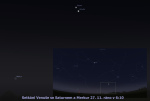 Venuše se Saturnem 27.11.2012. Pomocí programu Stellarium. Autor: Martin Gembec