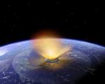 Asteroid při srážce se Zemí. Autor: NASA.