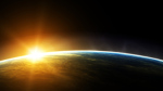 Pohled na východ Slunce z vesmíru. Autor: NASA.