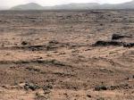 Panorama pořízené roverem při práci v lokalitě zvané Rocknest v říjnu a listopadu 2012 Autor: NASA