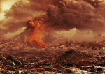 Soudobá vulkanická činnost na Venuši v představě malíře Autor: ESA/AOES