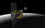 Sondy Ebb a Flow nad Měsícem v představě grafiků Autor: NASA
