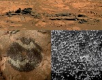 sol 3150: mozaika celkového pohledu na vystupující hřbítek a detailů z kamery MI Autor: NASA/JPL-Cornell