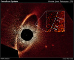Prstenec kolem hvězdy Fomalhaut a exoplaneta Autor: NASA, ESA