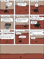 Česká verze komiksu o robotu Spirit.  Autor: xkcd.com