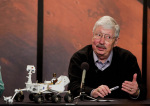 Pete Theisinger na tiskovce Curiosity Autor: NASA/Paul E. Alers