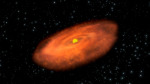 Protoplanetární disk kolem hvězdy TW Hydrae Autor: ESA–C. Carreau