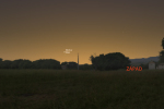 Merkur a Mars nad západem za soumraku v sobotu 9. února 2013. Autor: Stellarium.
