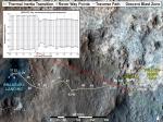 Obrázek mapuje dosavadní putování Curiosity z místa přistání (Bradbury) do oblasti Yellowknife Bay Autor: NASA