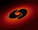 Mladá dvojhvězda LRLL 54361  Autor: NASA/ESA/JPL