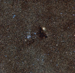 hvězdokupa NGC 6520 a temný oblak Barnard 86 Autor: ESO