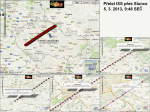 Mapa přeletu ISS přes Slunce 5.3.2013 Autor: Martin Gembec, Calsky.com