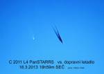 C 2011 L4 PanSTARRS vs. letadlo. Autor: Václav Cháb