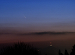 C/2011 L4 (PanSTARRS) nad Ještědem. Autor: Martin Gembec