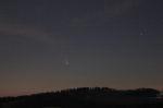 Kometa PANSTARRS nad kopci v Bílově. Autor: Rostislav Plachký, František Spiššiak