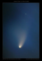 Kometa PanSTARRS ve stromech. Autor: Petr Horálek
