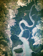 Část toku řeky Rio San Pablo  Autor: NASA