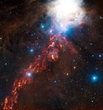 Skrytý ohnivý pás Oriona - eso1321 Autor: ESO/Digitized Sky Survey 2