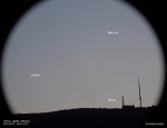 Konjunkcia Venuše, Jupiteru a Merkúru. Autor: Andrej Duboš