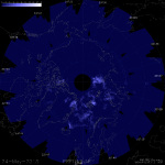 Snímek rozložení NLC nad severním pólem. Autor: AIM/NASA.