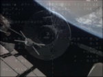 Unikátní záběr vznikl stisknutím klávesy PrtScn v okamžiku, kdy TV NASA přepínala mezi dvěma záběry ATV z různých kamer Autor: TV NASA