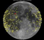Dopady planetek na Měsíc. Autor: NASA.