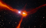 Představa galaxie nasávající hmotu ze svého okolí - eso1330 Autor: ESO/L. Calçada/ESA/AOES Medialab