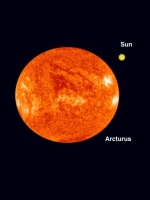 Arcturus a Slunce. Autor: Astroprofspage.com.