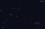 Detail mapy k opozici Neptunu 27.8.2013. Data: Stellarium Autor: Martin Gembec
