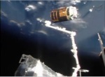 Loď HTV-4 po uvolnění robotickou paží pod stanicí ISS Autor: NASA