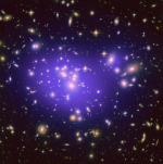 Rozložení skryté hmoty v kupě galaxií Abell 1689 Autor: NASA, ESA, E. Jullo (Jet Propulsion Laboratory), P. Natarajan (Yale University), and J.-P. Kneib (La