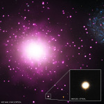 Poloha galaxie M60-UCD1  Autor: X-ray: NASA/CXC/MSU/J.Strader et al, Optical: NASA/STScI