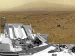 Pohled na vzdálenou Aeolis Mons z Curiosity, podzim 2012 Autor: NASA