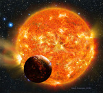 Představa exoplanety Kepler-78b (kresba) Autor: Karen Teramura (UHIfA)