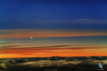 Kometa ISON nad Kanárskými ostrovy. Autor: Juan Carlos Casado.