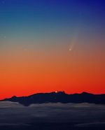 Poslednní ranní snímek komety ISON. Autor: Juan Carlos Casado.