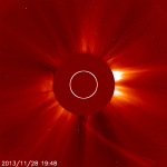 Oblak komety ISON. Autor: SOHO, NASA/ESA.