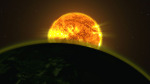 Vzdálená hvězda prosvětluje atmosféru exoplanety - kresba Autor: NASA, Goddard Space Flight Center