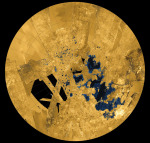Jezera na severní polokouli Titanu Autor: NASA