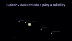 Jupiter v dalekohledu 10. března 2014, pásy a měsíčky Autor: Martin Gembec