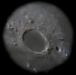 kráter Plato za okulárem 8 cm dalekohledu Autor: Martin Gembec