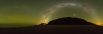 Airglow Opotiki: Canon 6D, Sigma 15 mm, f3,5, ISO 8 000, panorama ze 13x25s snímků, stativ Autor: Petr Horálek