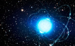 představa magnetaru ve hvězdokupě Westerlund 1 - eso1415 Autor: ESO/L. Calçada