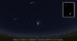 Měsíc a Mars v sobotu 7. června 2014. Data: Stellarium Autor: Martin Gembec